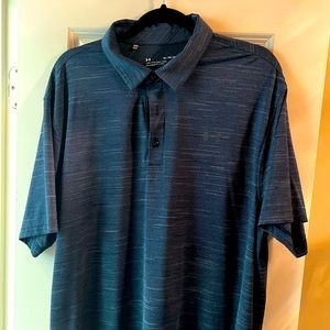 XL Under Armour HeatGear polo shirt (loose). Green